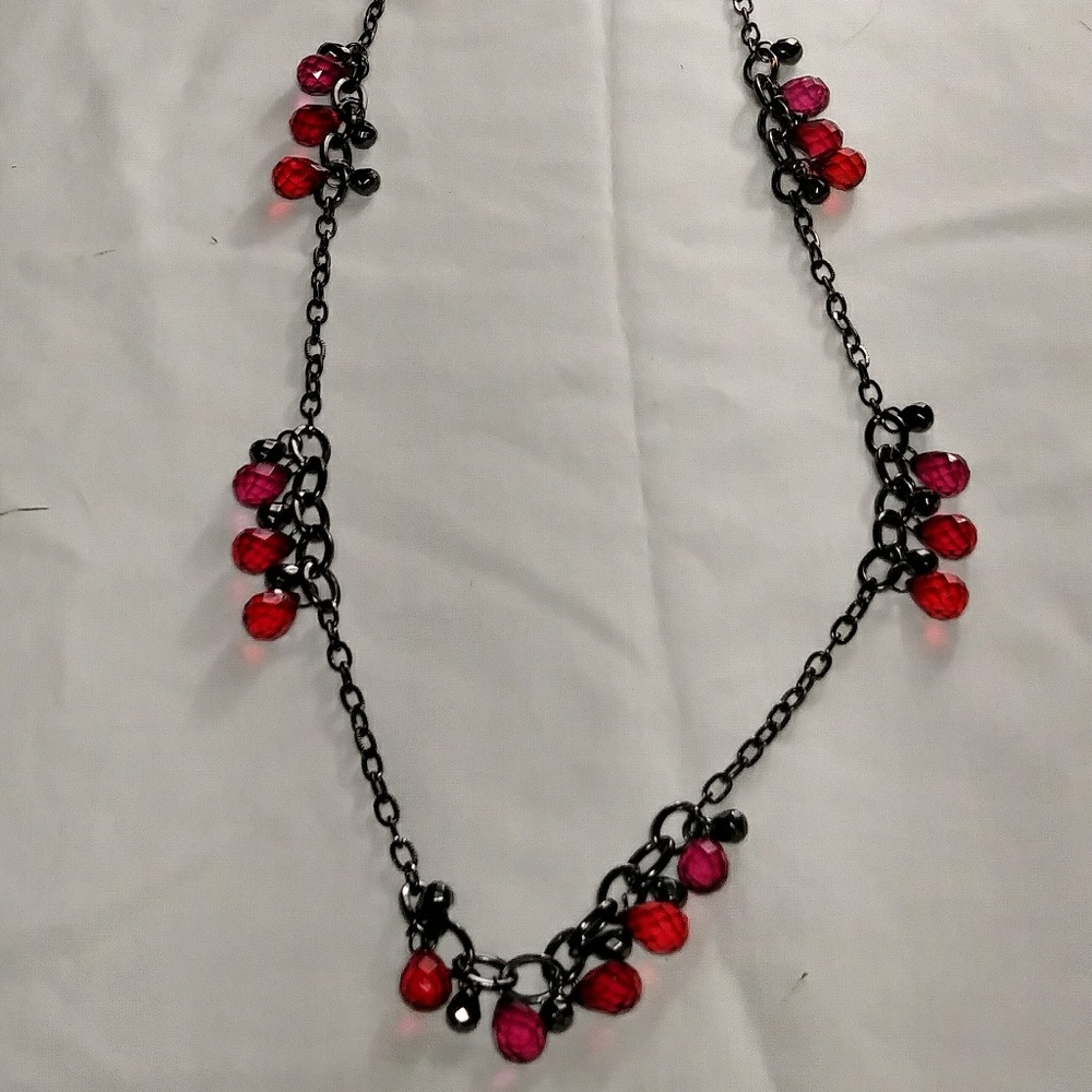 Red Bead long necklace